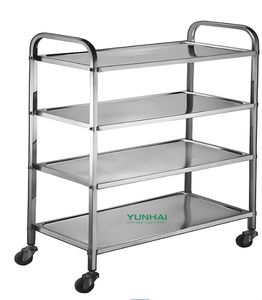 Voedselwagen, dienstwagen met zwenkwielen, keukenwagen van roestvrij staal, hotelrestaurant - Product Image 1