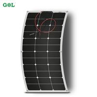 Panneau solaire flexible à film mince Sunpower pour voiture et camping-car, 110W-200W, panneaux solaires flexibles enroulables, indice de protection IP68.