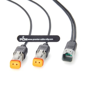 Kabel Otomotif Deutsch 2 Pin Male ke Dual Female Y Splitter Seri DT DT04-2P ke DT06-2S-E008 untuk Mobil Truk Kapal - Product Image 5