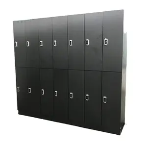 Fumeihua ตู้ล็อกเกอร์สีดำขนาด2ชั้น12ประตู