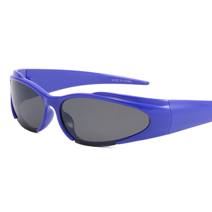 <span class=keywords><strong>Gafas</strong></span> de Sol Miss para Mujer y Hombre, Montura Negra de PC, Estilo Ovalado Futurista Envolvente, <span class=keywords><strong>Gafas</strong></span> de Sol Modernas Estilo Y2K, Estilo Extraterrestre - Product Image 6