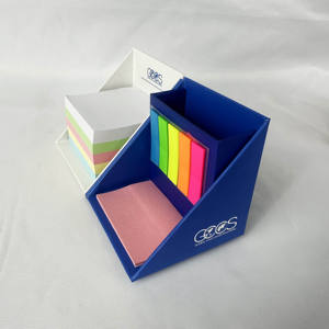 <span class=keywords><strong>Bloc</strong></span>-notes cube pliable auto-adhésif personnalisé 8x8cm avec porte-stylo en carton rigide pour usage promotionnel - Product Image 2