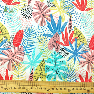 Nhiệt đới cây cọ lá Hawaii mô hình in vải 100% <span class=keywords><strong>cotton</strong></span> vải poplin cho mùa hè may mặc - Product Image 4