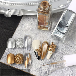 AILANUO's best-selling 2-color metal halo liquid series of glue polish OEM self-owned brand creative painting <b>water</b> <b>spray</b> glue - Product Image 2