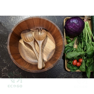 Custom Eco-Friendly Nature Wood <b>Bowl</b> Food <b>Mixing</b> Bamboo <b>Bowl</b> Wholesale Fruit <b>Bowl</b> for Salad Server Kitchen - Product Image 6