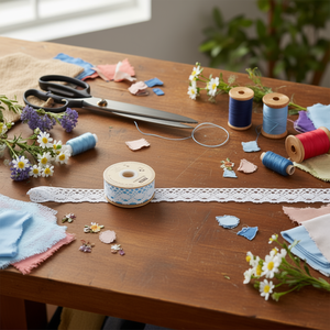 Strisce di pizzo ILAN 4,0 cm x 6 m bianche per artigianato e decorazioni - Product Image 2