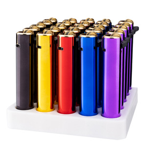 Encendedor de Metal Personalizado de Alta Calidad, Recargable con Butano, Resistente al Viento, con Funda de Cuero, Encendedor de Bolsillo para Cigarrillos - Product Image 1