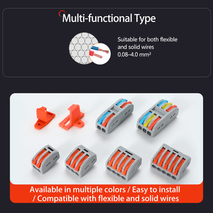 Набор из 60 компактных быстрозажимных соединителей для проводов, для подключения светодиодных лент, электрических соединений, клеммный блок - Product Image 2