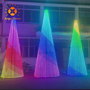 ANPU RGB LED <span class=keywords><strong>luces</strong></span> de árbol de Navidad grande al aire libre impermeable programable DMX sincronización de música alumbrado público para decoración de vacaciones - Product Image 5