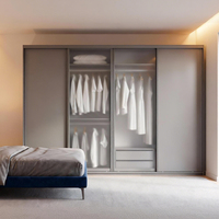 Armario de Puertas Corredizas Personalizado BALOM, Muebles Modernos para Dormitorio, Armario de Almacenamiento de Ropa, Armario de Madera