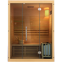 1 Orang Sauna Finlandia Dalam Ruangan Sauna Uap Tradisional Rumah Sauna Kayu Ruang Sauna Uap Tradisional Dengan Kompor Batu Manfaat Kesehatan