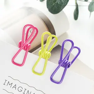 Pack de 10 Clothes Pins Multi-Purpose Clothesline Clipes Utilitários Metal Colorido Clothespins Clips