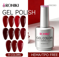 Vernis à ongles gel professionnel 8 couleurs, neuf, de fabrication OEM, pour salon, longue tenue, marque privée