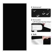 ORON Factory Wholesale Matériaux imperméables Protéger le revêtement de sol Décoration de sol pour chambre à coucher Revêtement de sol en PVC noir Auto-adhésif