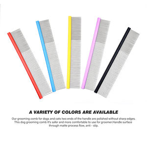 プロのステンレス鋼ペットの毛の毛づくろいの櫛プロの犬と猫の仕上げの櫛 - Product Image 5