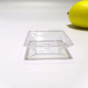 Tasse à pudding en plastique PS transparent lourd avec couvercle Mini vaisselle de service pour fêtes et desserts <span class=keywords><strong>Miniware</strong></span> Crystal Clear - Product Image 3