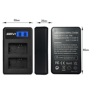 Chargeur de batterie intelligent double USB LCD pour Sony FZ 100 NP-FW50 Canon LP-<span class=keywords><strong>E8</strong></span> LP-E10 LP-E17 pour Nikon EN-EL14 EN-EL15 EN-EL3E - Product Image 2