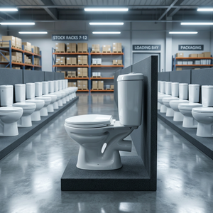 WC en céramique deux pièces Si-phonic à économie d'eau, modèle Morvi, fabriqué en Inde, ensemble de toilettes de première qualité - Product Image 6