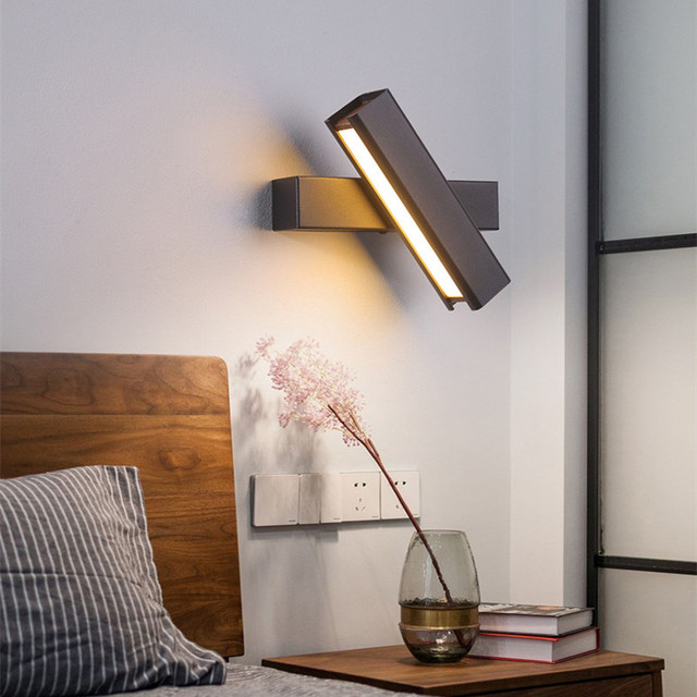 Bedroom Bedside Ambient Wall Lamp, Rotatable Adjustable Wall Light for Study Room, Staircase, Guest Room and Corridor
