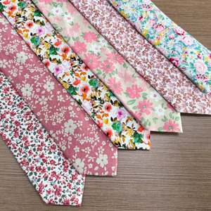 Corbatas de Algodón Delgadas con Estampado Floral Clásico en <span class=keywords><strong>Rosa</strong></span> Pálido, con Bolsillo, para Trajes Casuales, Vestidos y Bodas, de Fábrica - Product Image 4