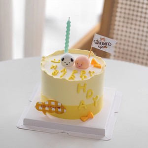 Cartoon Cheesecake Cake Toppers Cute Pig Dog Figurines Birthday Party Decor Reusable Animal Cake Decorations - Product Image 2