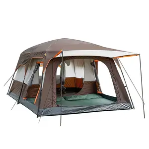 Due camere e una tenda da campeggio per famiglie con cabina grande all'aperto di alta qualità per 8 persone