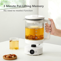 Nouvelle bouilloire électrique en verre multi-usages de 1,5 L avec infuseur à thé pour le thé.