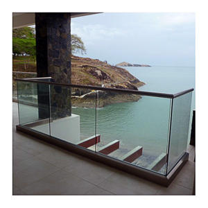 Barandilla Moderna de Aluminio y Vidrio sin Marco para Exteriores, para Balcón, Escalera y Terraza - Product Image 5