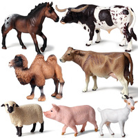 Jouets animaux en plastique, modèle de tigre sauvage, lion, vache, cerf, ours polaire, simulation, ornements d'animaux, jouets pour enfants