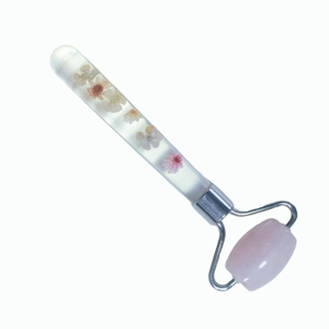 Outil de massage à tête unique en résine de quartz rose, outil de massage des yeux - Product Image 6