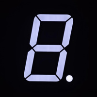 Pantalla LED de 7 Segmentos de 1.2 Pulgadas y 1 Dígito, Estilo Itálico, para Sistemas de Amperímetros Electrónicos, Precio de Fábrica