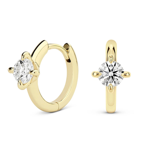 Boucles d'oreilles tendance ROXI Classic en laiton plaqué or 18 carats avec zircon géométrique pour femmes, bijoux de mode - Product Image 3