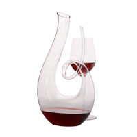 Carafe à vin en forme de serpent soufflée à la main en vente de gros carafe à whisky ensemble de verres à vin en cristal pour la maison et le restaurant style américain