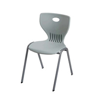 Chaise de bureau ergonomique empilable en plastique PP traditionnelle, mobilier scolaire commercial écologique pour le bureau à domicile