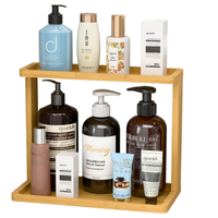 Organisateur de salle de bain en bambou, petite étagère de comptoir pour maquillage, parfums, cosmétiques, présentoir pour commode, lavabo