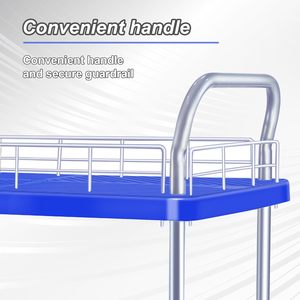 Platform <span class=keywords><strong>Trolley</strong></span> Met Rem <span class=keywords><strong>2</strong></span> Plank Zware 880 Pond Plastic Utility Kar 35.43 "X 23.62" Platform Kar Pakhuis Verplaatsen