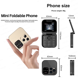 Teléfono Móvil <span class=keywords><strong>Mini</strong></span> Flip SERVO I16 <span class=keywords><strong>Pro</strong></span>, 1.77 Pulgadas, 23 Teclas, Compatible con Bluetooth, FM, Sonido Mágico, Marcación Rápida, GSM, Doble SIM - Product Image 6