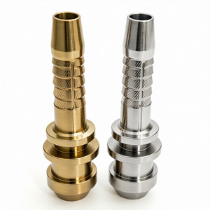 Raccord cannelé en laiton de haute précision, connecteur métallique usiné CNC sur mesure pour systèmes de fluides hydrauliques et pneumatiques - Product Image 4