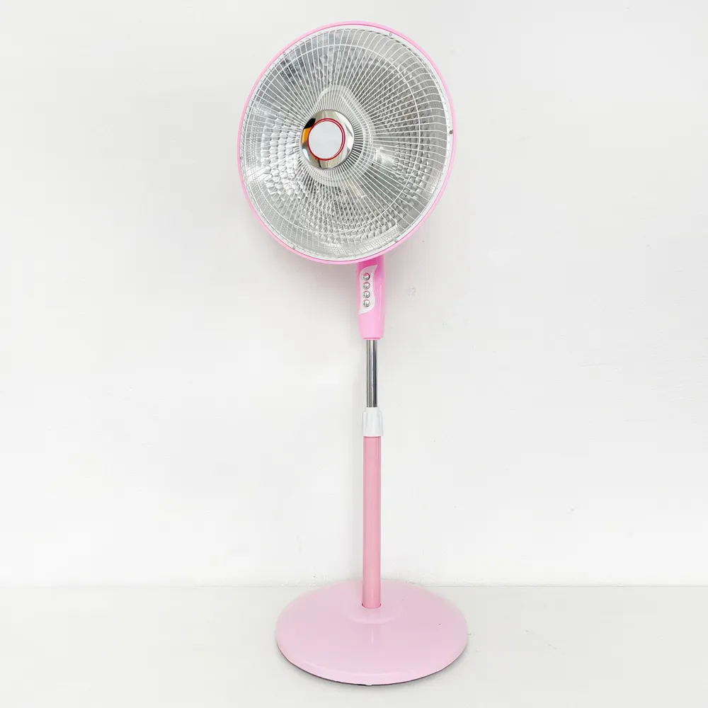 A buon mercato all'ingrosso per uso domestico ventola di riscaldamento per uso domestico 2 velocità a basso costo prezzo economico rosa supporto termoventilatore