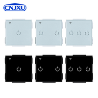 Interruptores de Pared Táctiles Inteligentes Tuya Wifi, Modernos, Estilo UK, Control Remoto Inalámbrico, Luz LED, Requiere Cable Neutro, 1-3 Interruptores