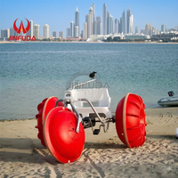 Vélo flottant résistant à l'eau salée en gros avec roues en PE et tricycle aquatique en aluminium antirouille
