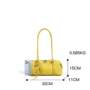 Sac à main <span class=keywords><strong>en</strong></span> cuir <span class=keywords><strong>de</strong></span> vachette véritable grande capacité, <span class=keywords><strong>l</strong></span>éger, avec quincaillerie <span class=keywords><strong>argent</strong></span>ée, double fermeture éclair, pour femme, idéal pour le travail et les loisirs - Product Image 4