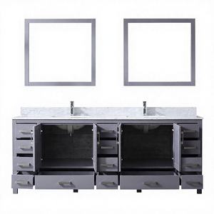 Vasque double de 84 pouces, meuble de salle de bain moderne haut de gamme, écologique, lavabo en céramique, résistant à l'eau, caractéristiques pour hôtel, entrepôt - Product Image 3