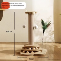 Vente chaude De Luxe Chat Interactif Escalade Arbre Durable Naturel Sisal Chat Griffoir Bois Matériel Carton Nouveau Produit