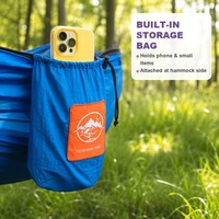 Hamac de voyage d'extérieur avec moustiquaire, capacité de charge de 200 kg, lit suspendu portable robuste pour le camping, la plage et les voyages d'aventure