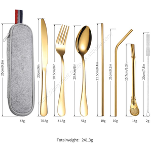Juego de Cubiertos de Acero Inoxidable DD1086 de 7 Piezas, Tenedores, Cucharas y Utensilios de Servir con Acabado Pulido Espejo, Venta al por Mayor - Product Image 5