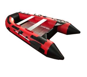 قارب كاياك قابل للنفخ من البي في سي مع محرك خارجي - سعة 6-8 أشخاص بقاع صلب للإنقاذ في حالات الطوارئ والتحكم في الفيضانات - Product Image 6