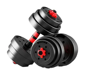 Toptan ev spor Fitness ekipmanı neopren ucuz dökme demir ayarlanabilir bells bells PVC çimento malzemesi 20kg ağırlık egzersiz raf