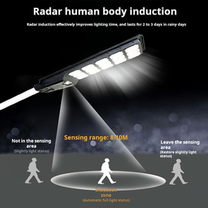 Lampada <span class=keywords><strong>Solare</strong></span> <span class=keywords><strong>da</strong></span> <span class=keywords><strong>Esterno</strong></span> <span class=keywords><strong>ad</strong></span> Alta Potenza con Sensore di Movimento per Uso Domestico, Nuova Lampada Stradale Integrata per Illuminazione Giardino - Product Image 3