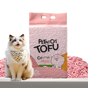 100% doğal malzemeler yüksek emici Flushable Tofu meyve Scen ile kedi kumu tozsuz hızlı topaklanma Tofu kedi kumu - Product Image 2